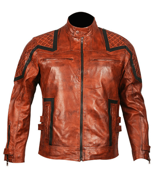 101 Tan Vintage Motor Biker Leather Jacket