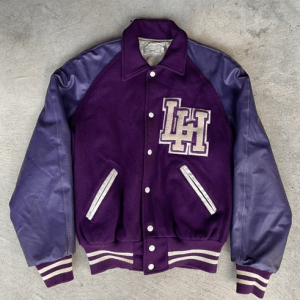 1970s Vintage Purple Varsity Jacket