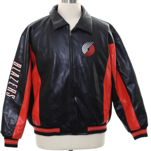 1990s Portland Printed Nbs Carl Black Leather Jacket