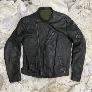 40’s German Cafe Racer Black Leather Jacket