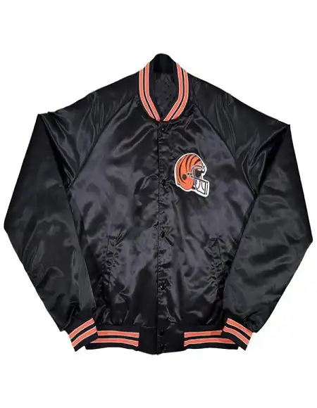 80s-Cincinnati-Bengals-Black-Satin-Jacket