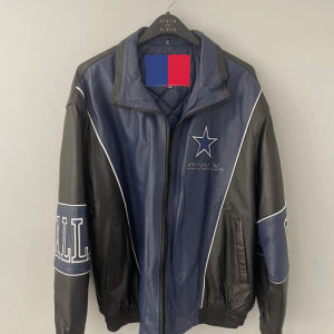 90s Daniel Young Dallas Cowboys Leather Jacket