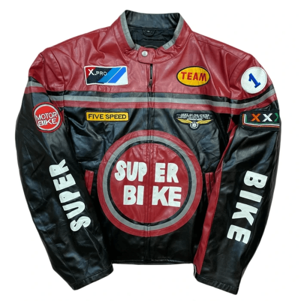 90s Racing Super Bike Leather Jacket