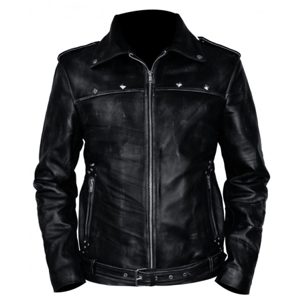 A Long Way Down Aaron Paul Jj Distressed Leather Jacket