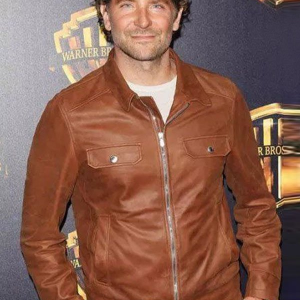 A Star Is Born Bradley Cooper Brown Leather Jacket