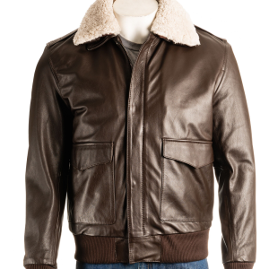 A2 Flight Brown Aviator Pilot Style Leather Jacket