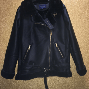 Adrienne Vittadini Vegan Leather Jacket