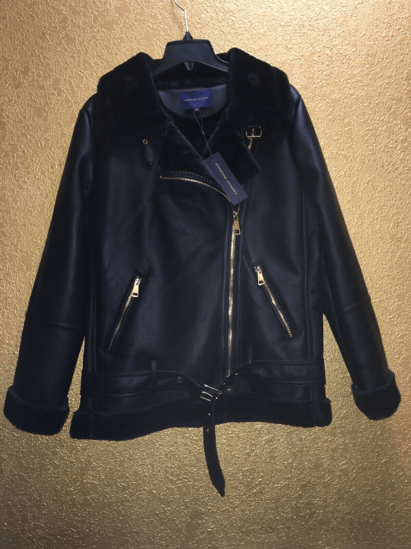 Adrienne Vittadini Vegan Leather Jacket