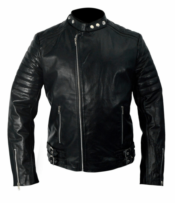 Ajax Deadpool Ed Skrein Black Leather Jacket