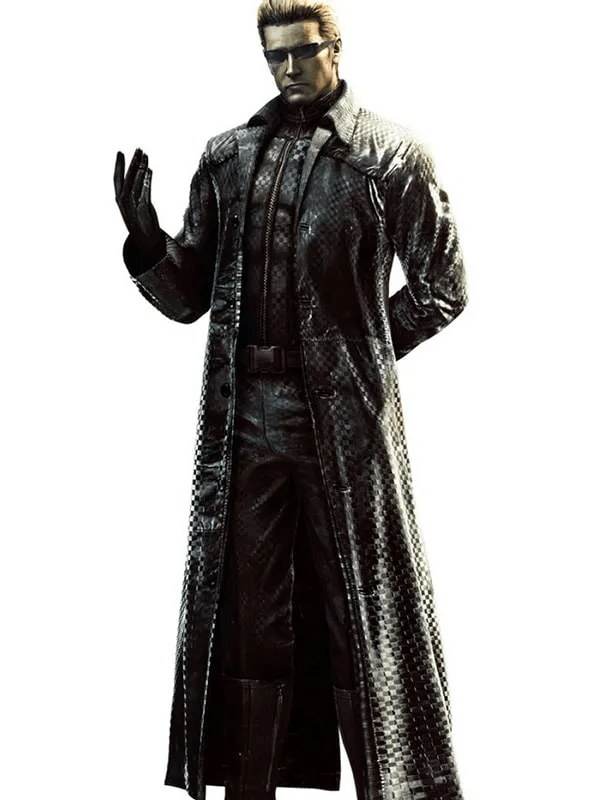 Albert Wesker Residents Evil 5 Black Leather Trench Coat