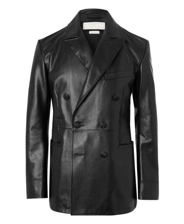 Alexander Mcqueen Slim-fit Double-breasted Leather Blazer