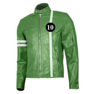 Alien Swarm Ben 10 Green Leather Jacket