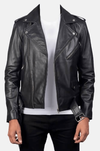 Allaric Alley Black Biker Leather Jacket