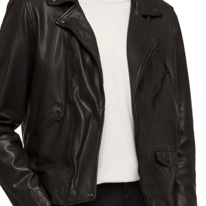 Allsaints Slim Fit Leather Jacket