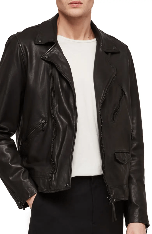 Allsaints Slim-fit Leather Jacket