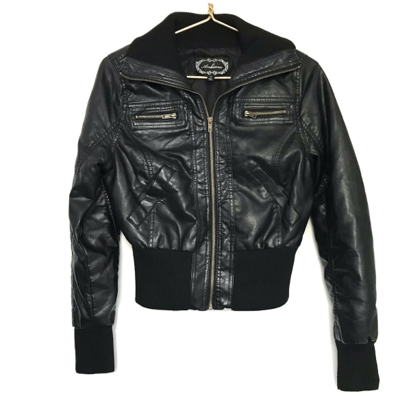 Ambiance Black Motorcycle Leather Jacket