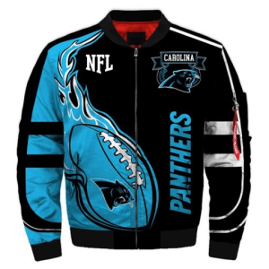 American Carolina Panthers Bomber Leather Jacket
