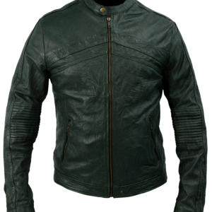 American Heists Adrien Brody Green Leather Jacket