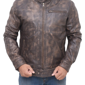 Angus Macgyver Distressed Leather Jacket