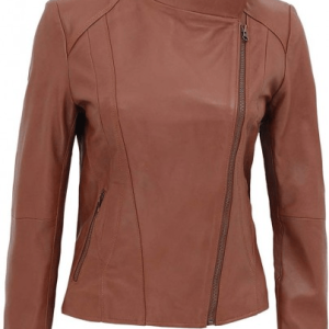 Anzio Tan Leather Jacket