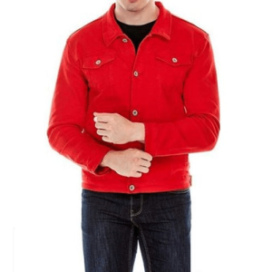 Arbia Fanky Red Denim Jacket