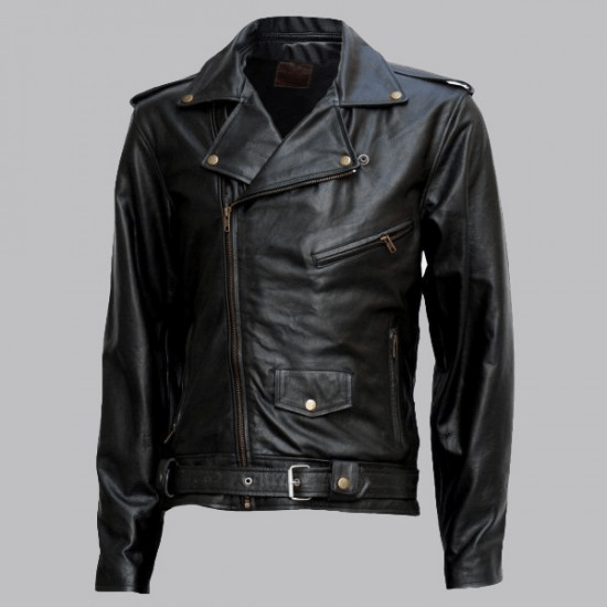 Arnold Schwarzenegger Black Leather Jacket
