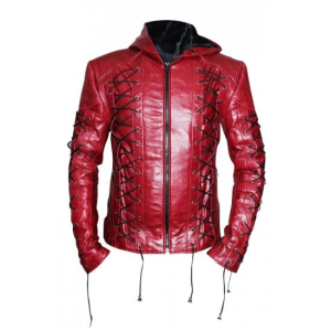 Arrow Arsenal Hooded Leather Jacket