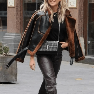 Ashley Roberts Christmas Leather Jacket