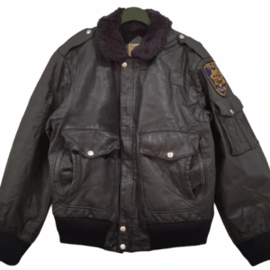 B1 Tracy Police Department Bomber Leather Leather