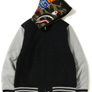 Bape Shark Sweat Varsity Hoodie Fleece Jacket