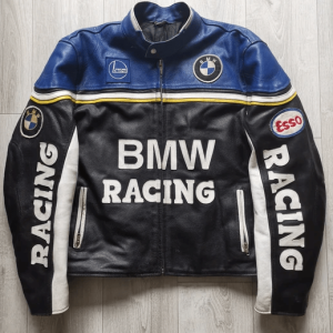 BMW Vintage Racing Biker Leather Jacket