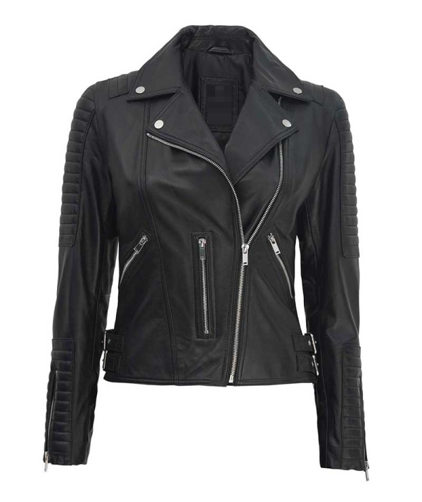 Bari Black Moto Leather Jacket