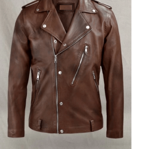 Beast Spanish Classic Brown Moto Leather Jacket