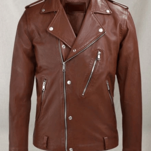 Beast Tan Cafe Racer Leather Jacket