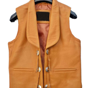 Lorne Greene Ben Cartwright Brown Leather Vest