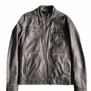 Biker Black Faux Leather Jacket