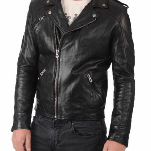 Biker Style Motorbike Leather Jacket