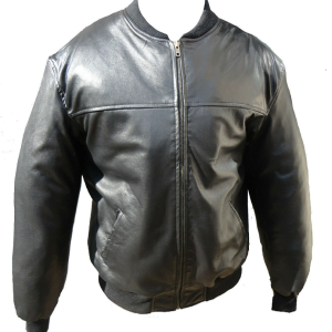 Black Combat Leather Jacket