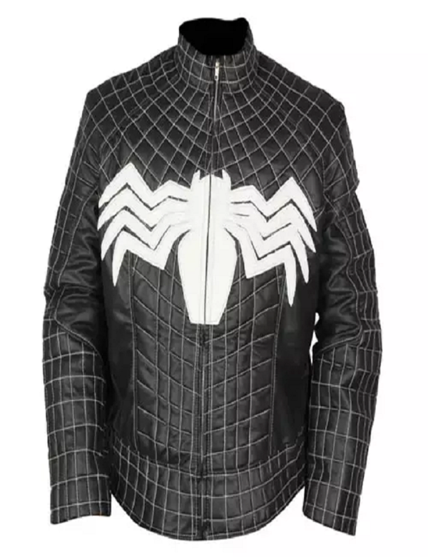 Black Spiderman Leather Jacket