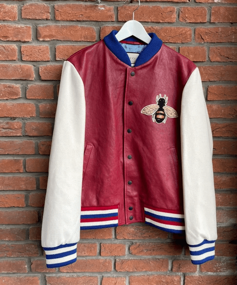 Blind for Love Bee Varsity Leather Jacket