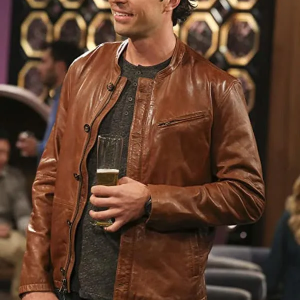 Brian Thomas Smith Tv Series The Big Bang Theory Brown Leather Jacket