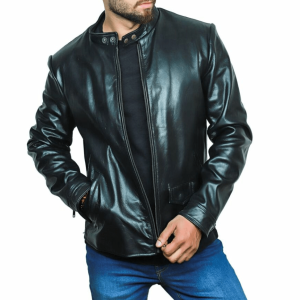 Broken City Mark Wahlberg Biker Leather Jacket