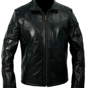 Bruce Willis Frank Moses Black Leather Jacket