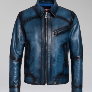 Chiron Bugatti Leather Jacket