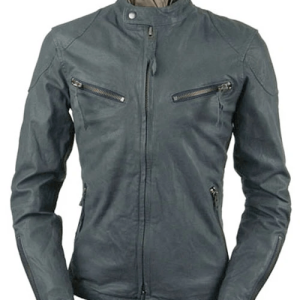 Cafe Racer Moto Leather Jacket