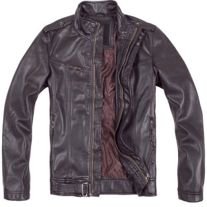 Mens Cafe Racer Motorcycle Leather Jacket
