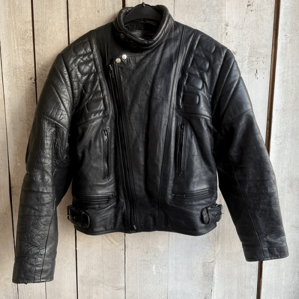 Cafe Racer Black Biker Leather Jacket
