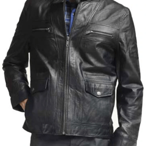 Cafe Racer Black Leather Jacket