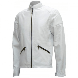Cafe Racer White Leather Jacket
