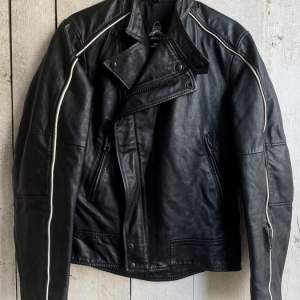 Cafe Racers Biker Black Zip Leather Jacket